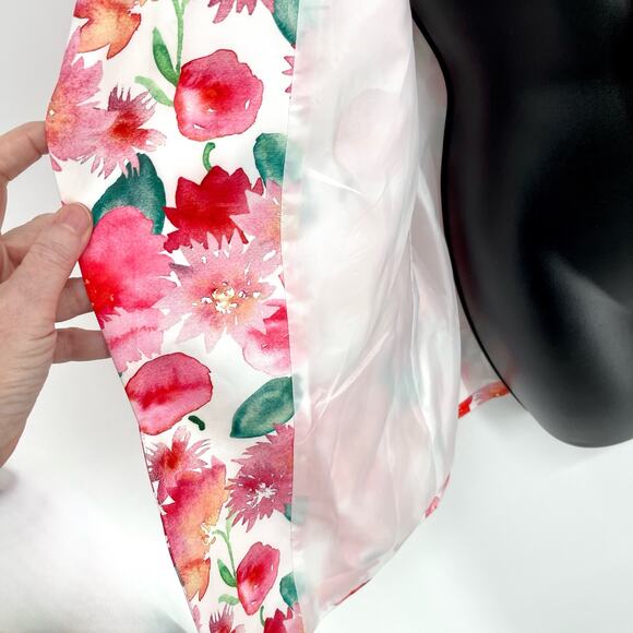 Staccato Callie Open Front Floral Blazer SZ S Pink Peach Green White Lined - Picture 4 of 11